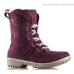 Sorel Meadow Suede Waterproof Winter Boots – Purple Dahlia – Women’s 6.5